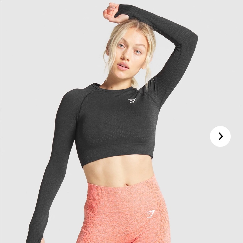 Gymshark Vital Seamless Long Sleeve Crop - Black